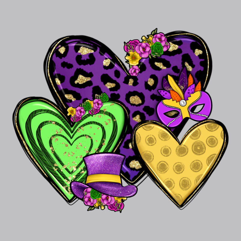 Hearts Mardi Gras Long Sleeve Tee by JahusDesignShop | Teevron
