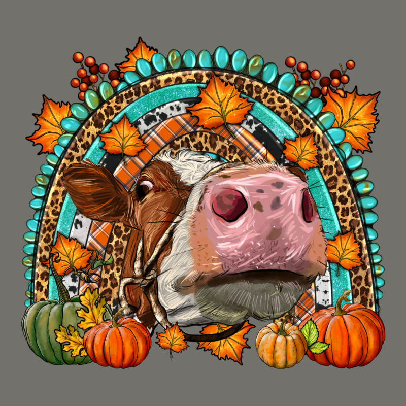 Fall Cow Rainbow Premium Hoodie by LillyAllenDesigns | Teevron