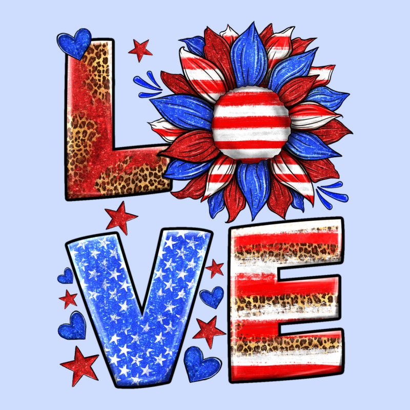 Love America Sunflower Urban Heavy Tee by HRA Design Shop | Teevron