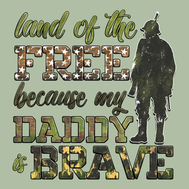 Land Of The Free Because My Daddy Is Brave Urban Heavy Tee by HRA Design Shop | Teevron