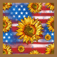 Sunflowers American Flag Seamless Pattern Vintage Tee | Teevron