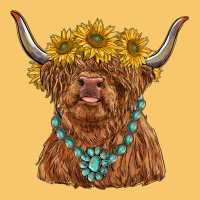 Highland Cow With Sunflower And Gemstone Vintage Hoodie | Teevron