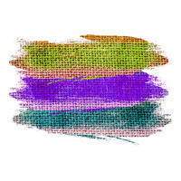 Green Purple Cyan Colored Triple Brush Strokes | Teevron