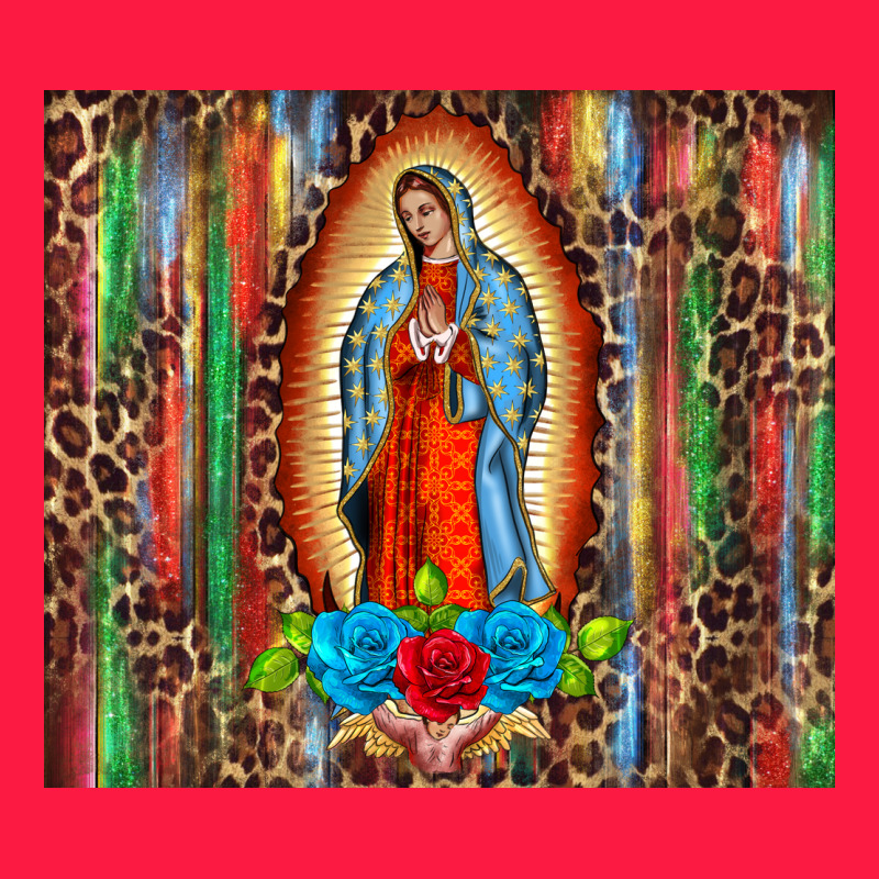 Our Lady Of Guadalupe Serape Zipper Hoodie by BarkalooDesign | Teevron
