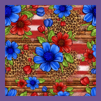 Patriotic Flowers Seamless Pattern Vintage Tee | Teevron