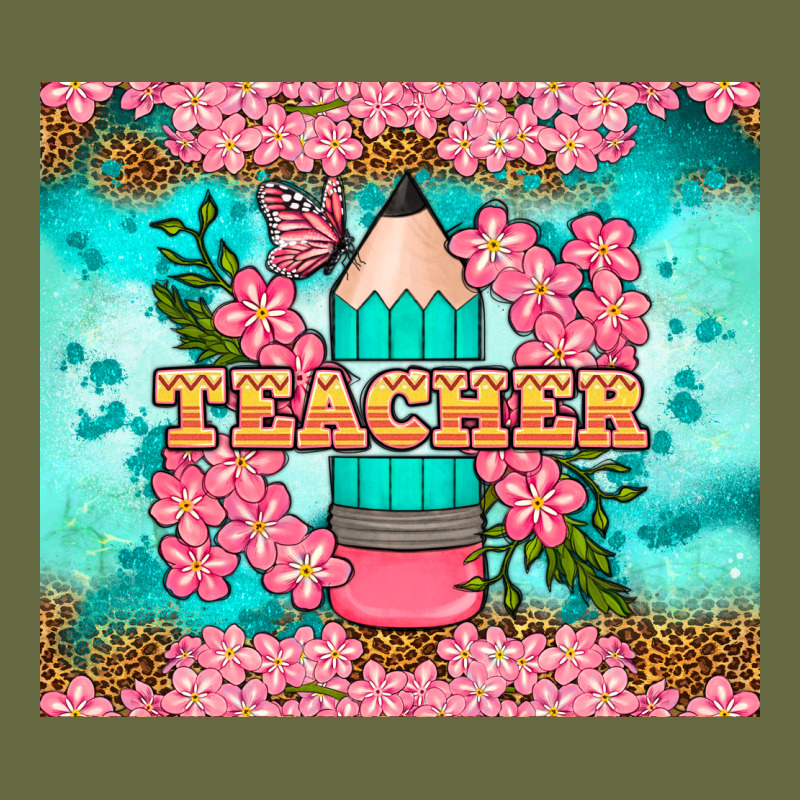 Teacher Floral Pencil Tumbler Long Sleeve Tee by BundleAndBundleShop | Teevron