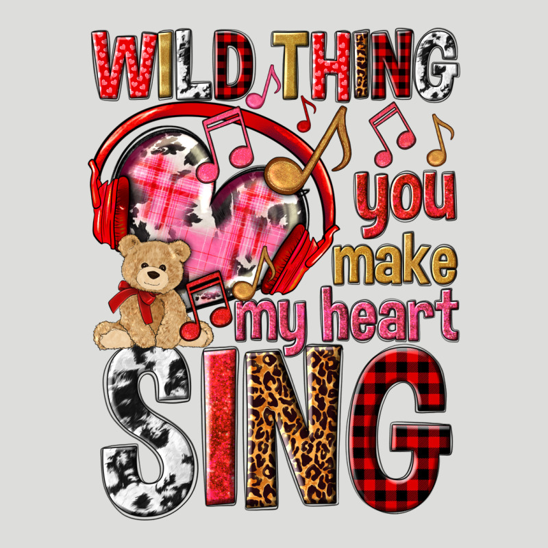 Wild Thing You Make My Heart Sing Zipper Hoodie by NancyCooperArtShop | Teevron