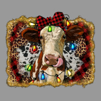 Heifer Cow Christmas Western Background Vintage Hoodie | Teevron