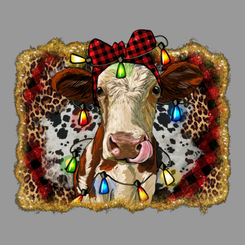 Heifer Cow Christmas Western Background Vintage Hoodie by RanaPortraitStore | Teevron