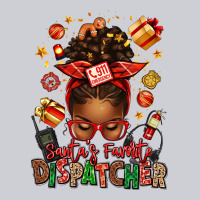 Santa's Favorite Dispatcher Afro Messy Bun Heavyweight Sweatshirt | Teevron