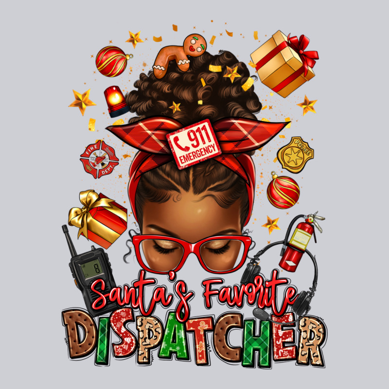 Santa's Favorite Dispatcher Afro Messy Bun Heavyweight Sweatshirt by texasbilliewilder | Teevron