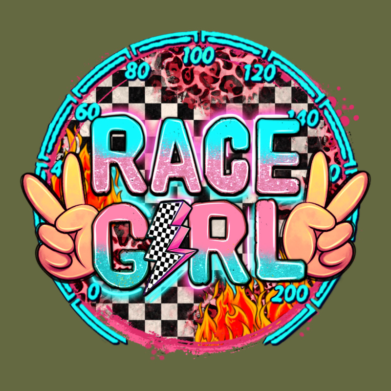 Race Girl With Leopard And Peace Hand Long Sleeve Tee by AdoDesignShop | Teevron
