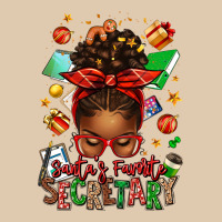 Santa's Favorite Secretary Afro Messy Bun Heavyweight Sweatshirt | Teevron