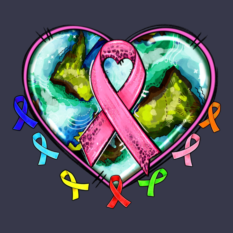 Heart Earth And Cancer Ribbon Long Sleeve Tee by AdoDesignShop | Teevron