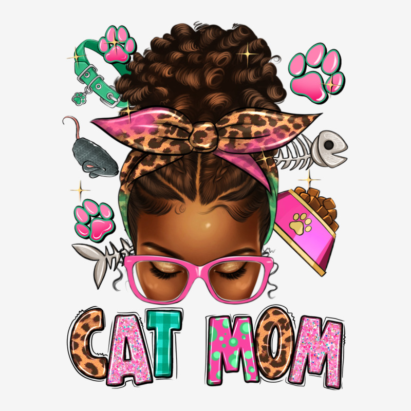 Afro Messy Bun Cat Mom Urban Hoodie by texasbilliewilder | Teevron
