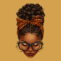 Afro Messy Bun Orange Leopard Bow Urban Hoodie | Teevron