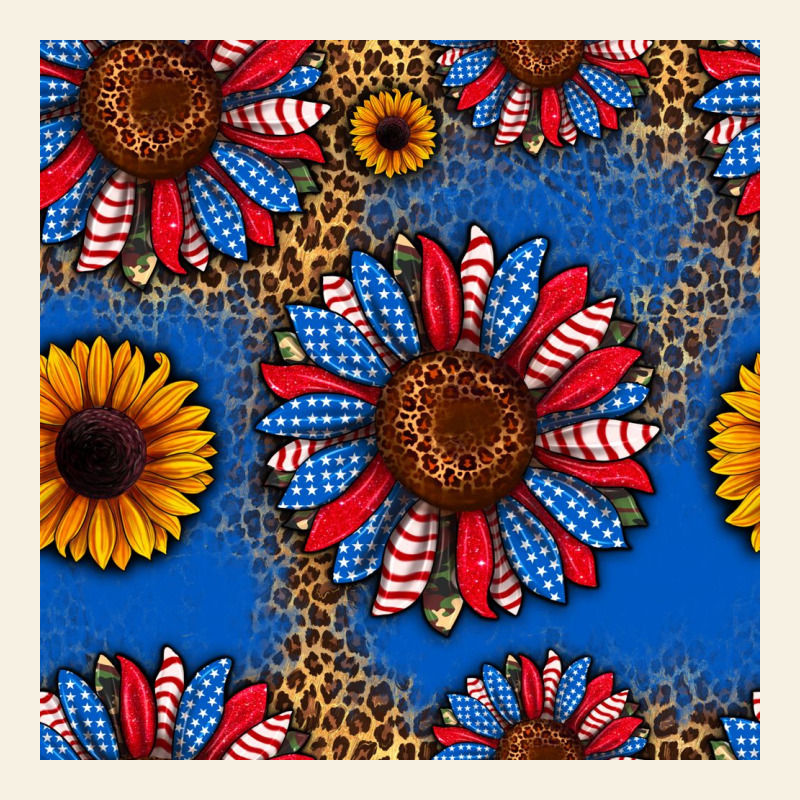 Usa Sunflowers Seamless Pattern Vintage Tee by HRA Design Shop | Teevron