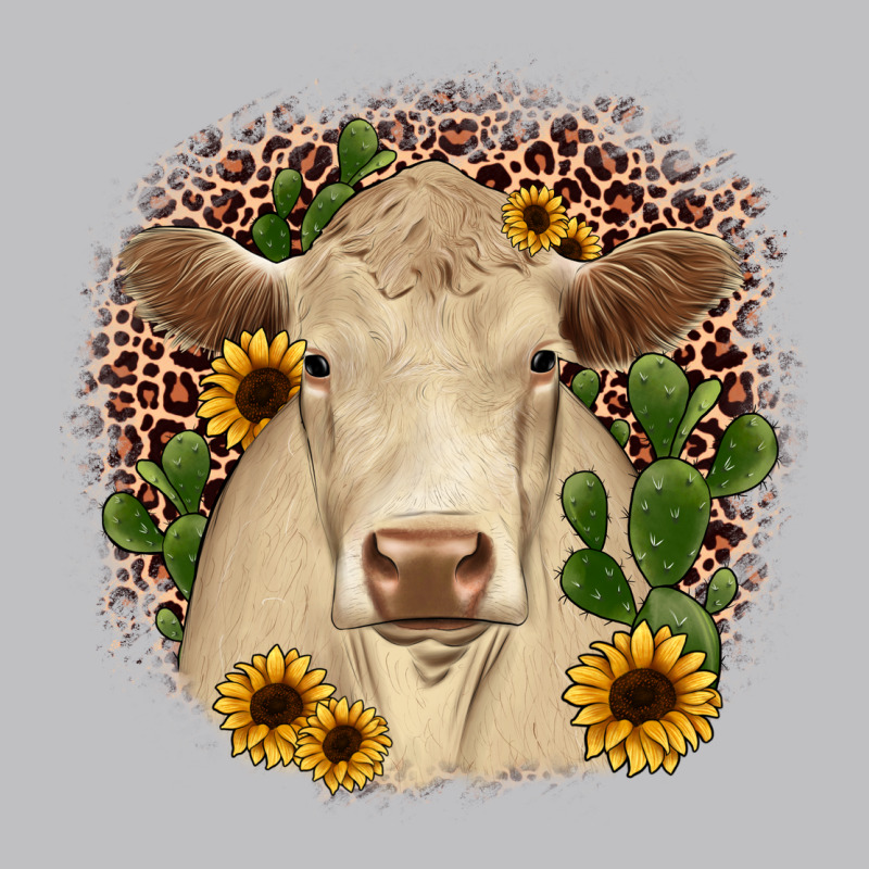 Charolais Leopard Cactus Sunflower Long Sleeve Tee by JahusDesignShop | Teevron