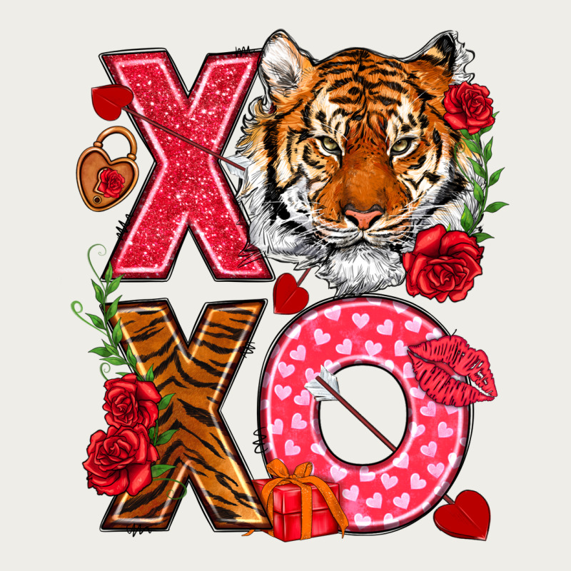 Xoxo With Tiger Zipper Hoodie by NancyCooperArtShop | Teevron