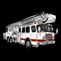 White Fire Truck Heavy Core Tee | Teevron