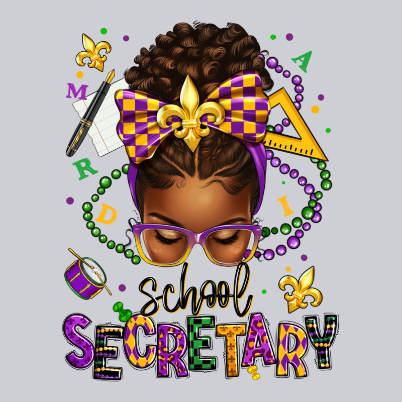 Mardi Gras School Secretary Afro Messy Bun Urban Hoodie by texasbilliewilder | Teevron