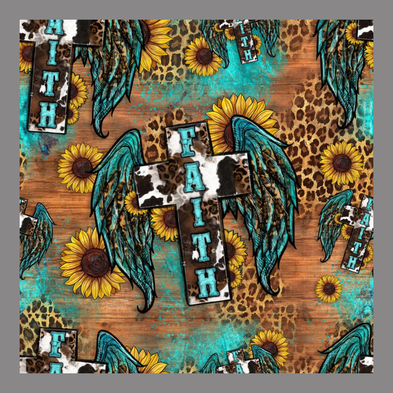 Faith Cross Seamless Pattern Vintage Tee by HRA Design Shop | Teevron