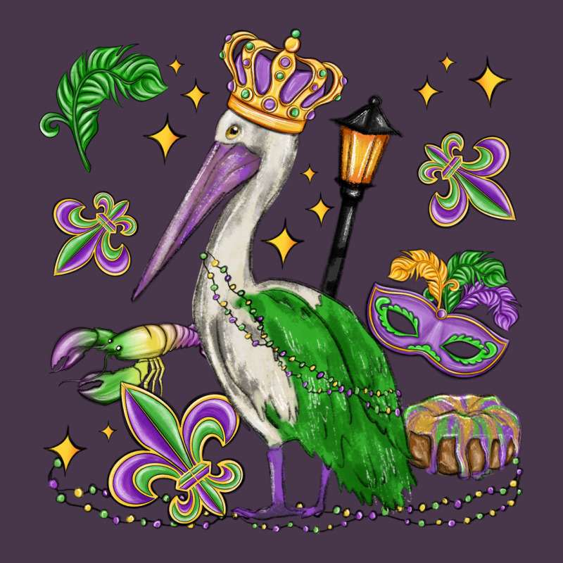 Mardi Gras Pelican Heavyweight Hoodie by MaliasSmallBusiness | Teevron