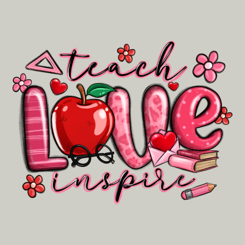 Teach Love Inspire Valentines Day Heavyweight Hoodie by MaliasSmallBusiness | Teevron