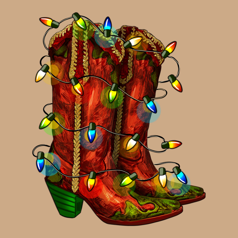 Christmas Western Boots With Lights Vintage Hoodie by RanaPortraitStore | Teevron