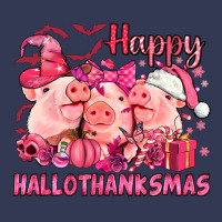 Happy Hallothanksmas Pigs Pink Heavyweight Hoodie | Teevron