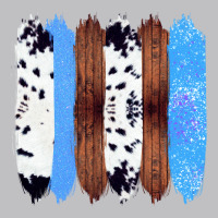 Western Farm Life Cowhide Wood Blue Glitter Brush Stroke Classic Tee | Teevron