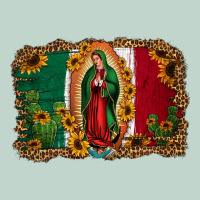 Our Lady Of Guadalupe Mexican Flag Background Zipper Hoodie | Teevron