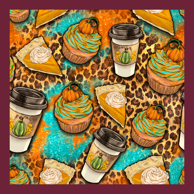 Autumn Cupcakes Seamless Pattern Long Sleeve Tee by BundleAndBundleShop | Teevron
