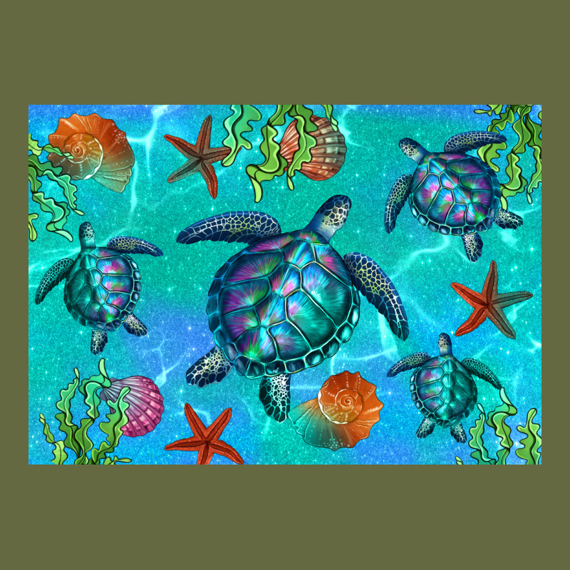 Turtle Seashells Starfish Long Sleeve Tee by Artiststas | Teevron