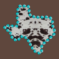 Texas Map Cowhide Turquoise Gemstone Classic Tee | Teevron