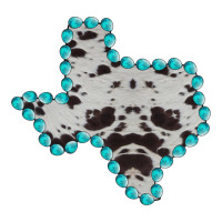 Texas Map Cowhide Turquoise Gemstone | Teevron