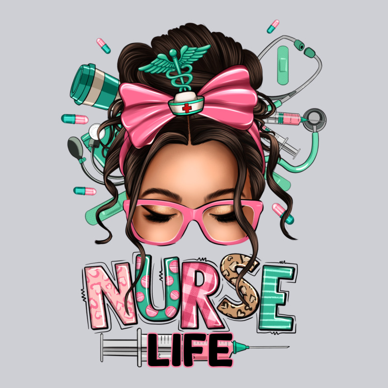 Afro Messy Bun Nurse Life Heavyweight Sweatshirt by texasbilliewilder | Teevron