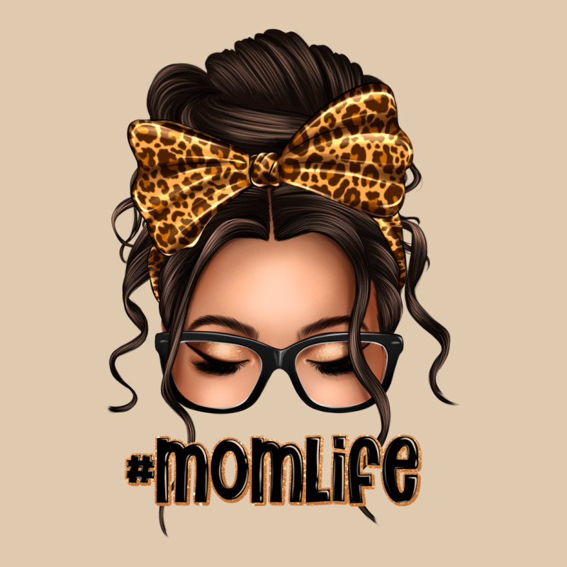 Caucasian Leopard Messy Bun Mom Life Heavyweight Sweatshirt by texasbilliewilder | Teevron