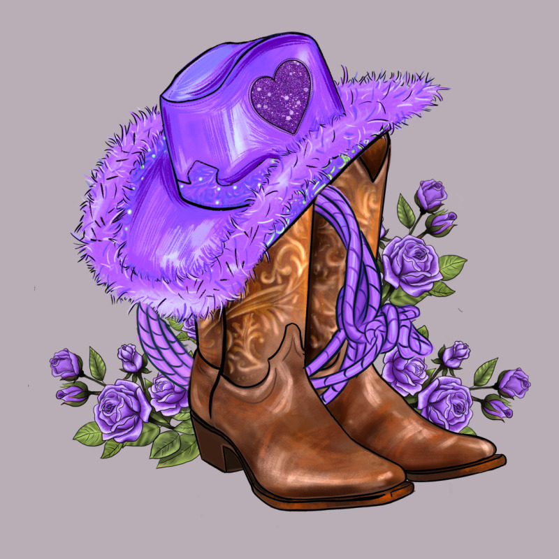 Purple Cowgirl  And Roses Vintage Tee by AdoDesignShop | Teevron
