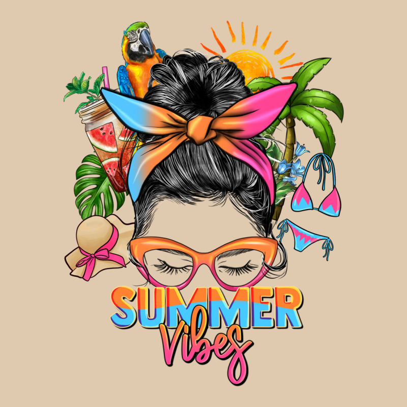 Summer Vibes Messy Bun Heavyweight Sweatshirt by Zillion Design Studio | Teevron