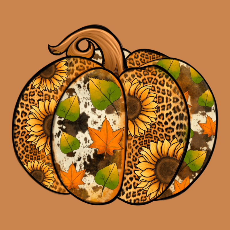 Leopard Cowhide Sunflower Pumpkin Heavyweight Hoodie by NancyCooperArtShop | Teevron