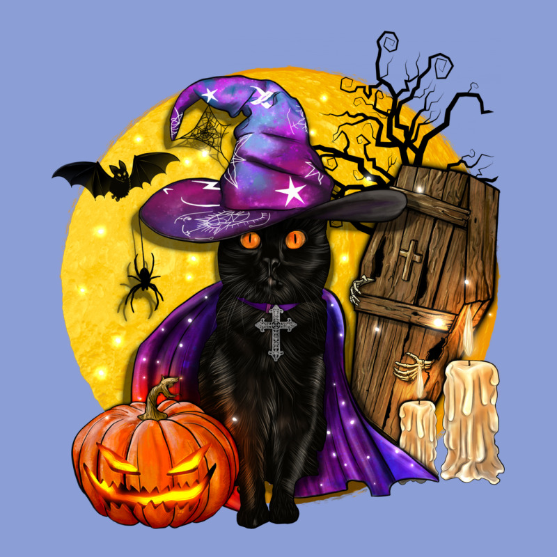 Black Witch Cat Coffin And Moon Long Sleeve Tee by BundleAndBundleShop | Teevron