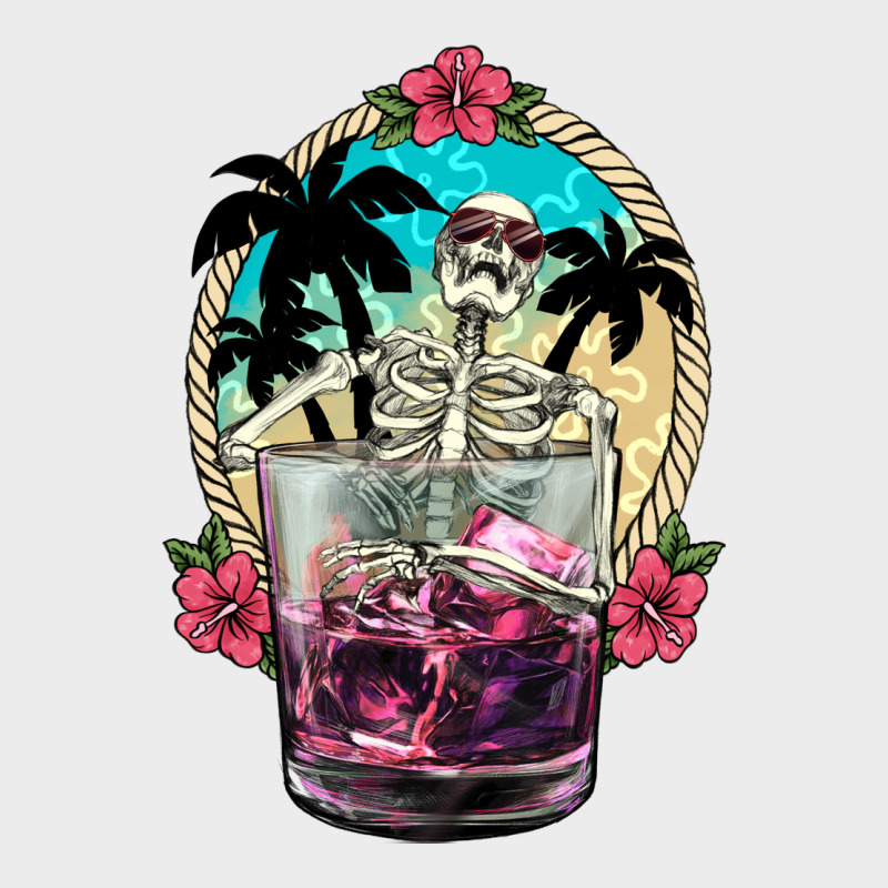 Summer Skeleton Cocktail Urban Hoodie by NancyCooperArtShop | Teevron