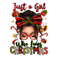just a girl who loves christmas afro messy bun | Teevron