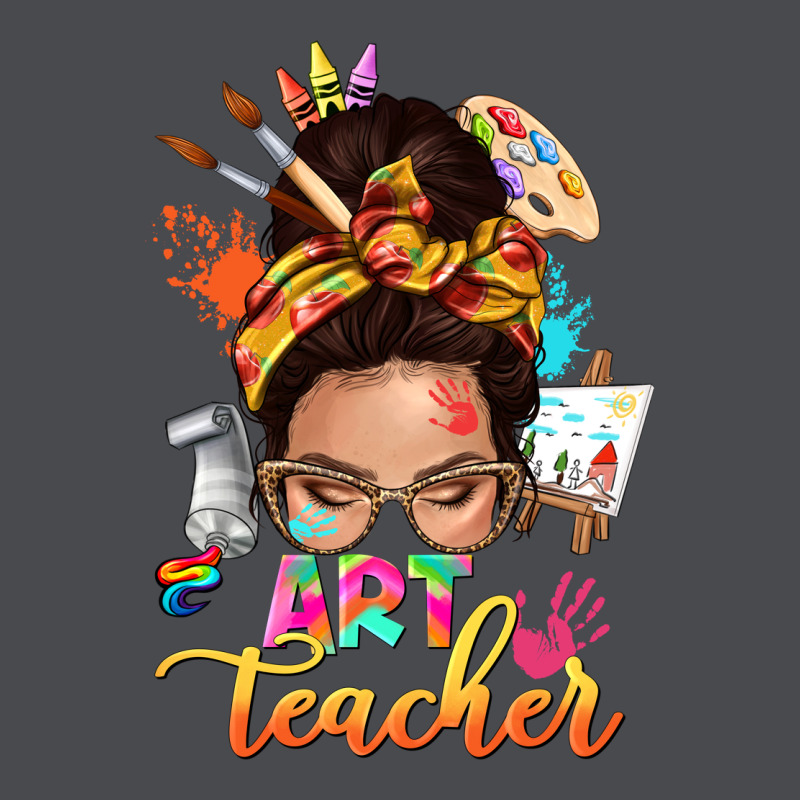 Art Teacher Messy Bun Zipper Hoodie by NancyCooperArtShop | Teevron