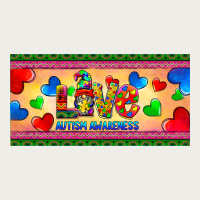 Love Autism Awareness License Plate Template Zipper Hoodie | Teevron