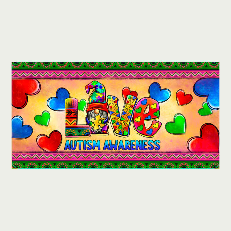 Love Autism Awareness License Plate Template Zipper Hoodie by BarkalooDesign | Teevron