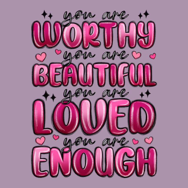 You Are Worthy You Are Beautiful Heavyweight Hoodie by MaliasSmallBusiness | Teevron