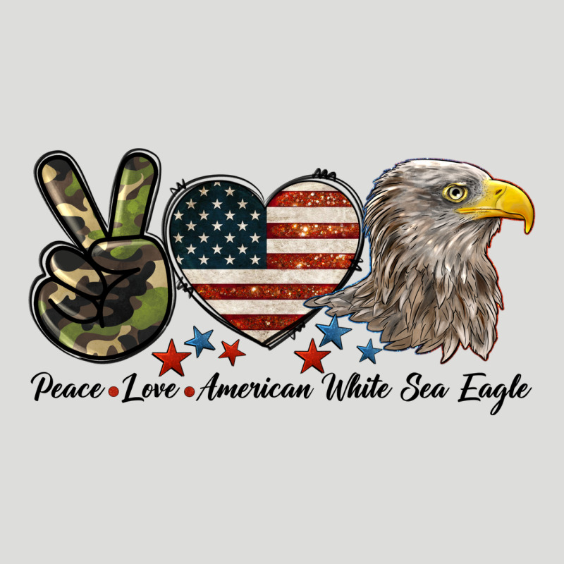 Peace Love American White Sea Eagle Zipper Hoodie by LillyAllenDesigns | Teevron