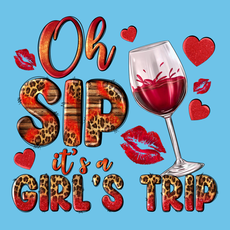 Oh Sip Its A Girls Trip Premium Sweatshirt by NancyCooperArtShop | Teevron